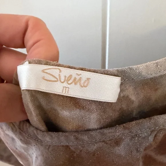 Sueño Made Silk Noil Brown Tie-Dye Slip Dress - Picture 6 of 8